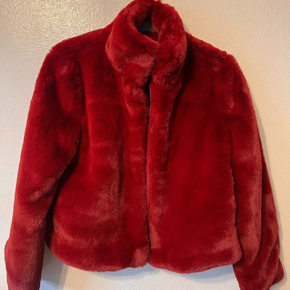 Forever 21 Red Teddy Jacket